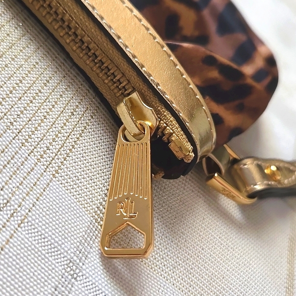 Lauren by Ralph Lauren Gold & Animal Print Wristlet - Picture 4 of 13